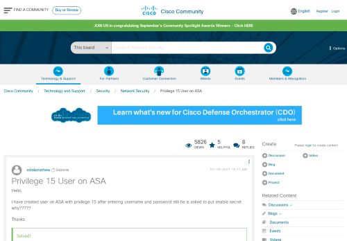 
                            2. Solved: Privilege 15 User on ASA - Cisco Community