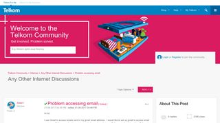 
                            6. Solved: Problem accessing email - Telkom Community - 11315