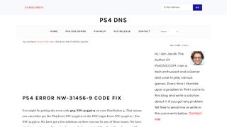 
                            13. Solved: Ps4 Error NW-31456-9 Code Fix - 2019 - PS4DNS