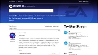 
                            10. Solved: Re: Can't setup a password EA/Origin account - Answer HQ