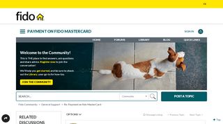 
                            7. Solved: Re: Payment on fido MasterCard - Fido