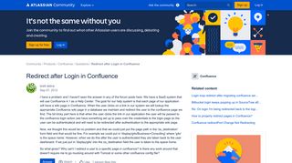 
                            3. Solved: Redirect after Login in Confluence - Atlassian Community