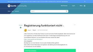 
                            7. Solved: Registrierung funktioniert nicht - The Spotify Community