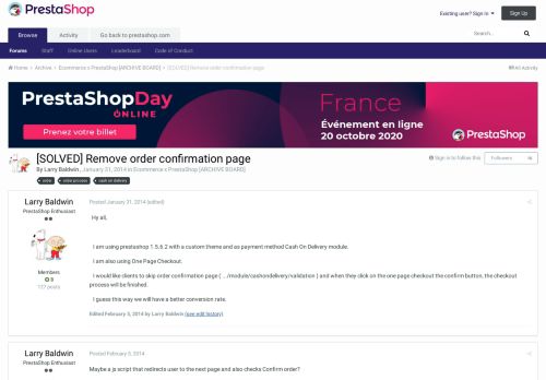 
                            12. [SOLVED] Remove order confirmation page - Ecommerce x PrestaShop ...