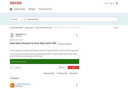 
                            6. Solved: Reset Admin Password on Xerox Work Centre 7830 - Customer ...
