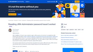
                            7. Solved: Resetting JIRA Administrator password haven't work...