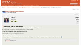 
                            4. [SOLVED] Returns to Login Screen after correct password - Ubuntu ...