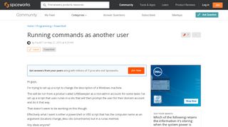 
                            5. [SOLVED] Running commands as another user - PowerShell ...
