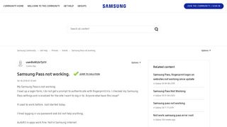 
                            5. Solved: Samsung Pass not working. - Samsung Community - 344791