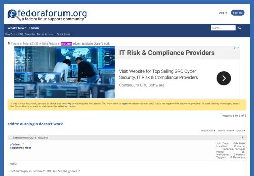 
                            5. [SOLVED] sddm: autologin doesn't work - FedoraForum.org
