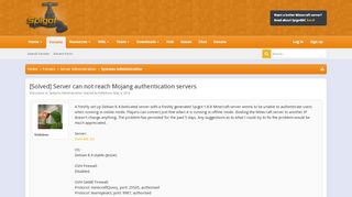 
                            11. [Solved] Server can not reach Mojang authentication servers ...