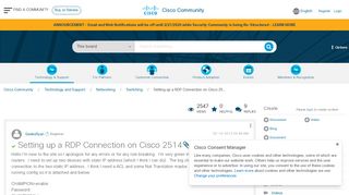 
                            13. Solved: Setting up a RDP Connection on Cisco 25... - Cisco Community