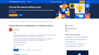 
                            2. Solved: Setup self-service registration in Atlassian Cloud