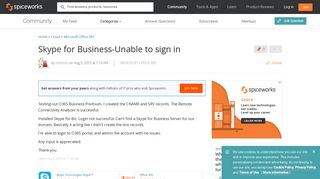 
                            3. [SOLVED] Skype for Business-Unable to sign in - Office 365 ...