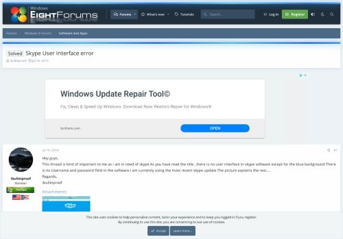 
                            8. Solved - Skype User Interface error | Windows 8 Help Forums