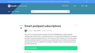 
                            12. Solved: Smart postpaid subscriptions - The Spotify ...