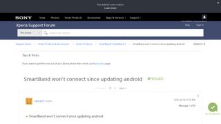 
                            1. Solved: SmartBand won't connect since updating android - Support ...