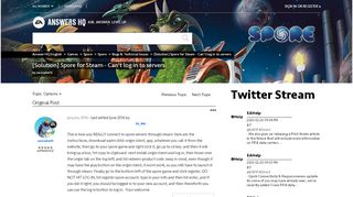 
                            13. Solved: [Solution] Spore for Steam - Can't log in to servers - Answer ...