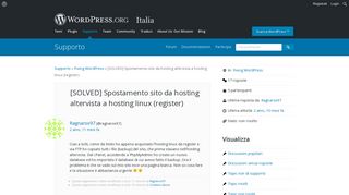 
                            11. [SOLVED] Spostamento sito da hosting altervista a hosting linux ...