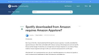 
                            10. Solved: Spotify downloaded from Amazon requires Amazon App ...