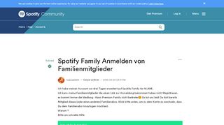 
                            7. Solved: Spotify Family Anmelden von Familienmitglieder - The ...