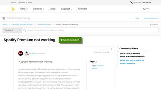 
                            11. Solved: Spotify Premium not working - Sprint Community