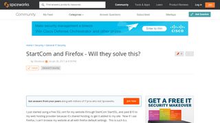 
                            11. [SOLVED] StartCom and Firefox - Will they solve this? - IT ...