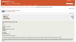 
                            5. [SOLVED] Stuck on black screen after fresh install - Ubuntu Forums