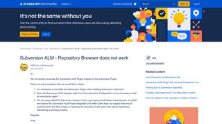 
                            9. Solved: Subversion ALM - Repository Browser does not work