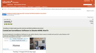 
                            8. [SOLVED] Surveillance in Ubuntu made easy with ContaCam and WINE ...