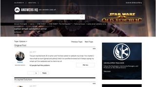 
                            12. Solved: swtor email validation error - Answer HQ
