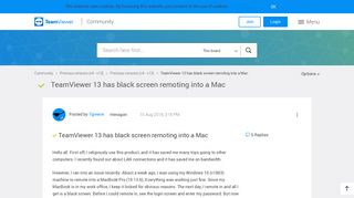 
                            6. Solved: TeamViewer 13 has black screen remoting into a Mac ...