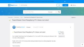 
                            3. Solved: TeamViewer Host Raspberry Pi 3 does not start - TeamViewer ...