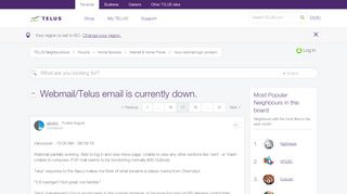 
                            3. Solved: telus webmail login problem - TELUS Neighbourhood