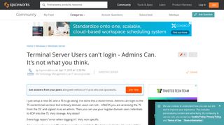 
                            7. [SOLVED] Terminal Server Users can't login - Admins Can. ...