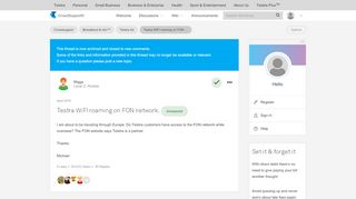 
                            8. Solved: Testra WiFI roaming on FON network. - Telstra Crowdsupport ...