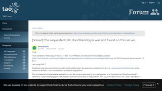 
                            5. [Solved] The requested URL /tao/Main/login was not found on this ...