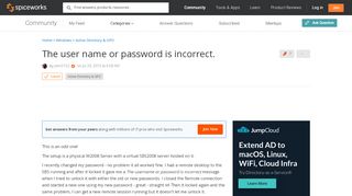 
                            9. [SOLVED] The user name or password is incorrect. - Active ...