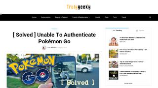 
                            11. [ Solved ] Unable To Authenticate Pokémon Go - TrulyGeeky