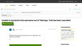 
                            11. Solved: Unable to log Sprint trial username out of Tidal a... - Sprint ...