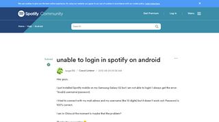 
                            11. Solved: unable to login in spotify on android - The Spotify ...