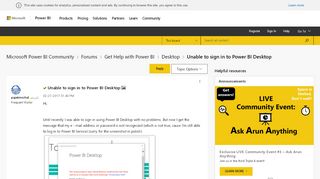 
                            5. Solved: Unable to sign in to Power BI Desktop - Microsoft Power BI ...