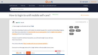 
                            2. Solved: unifi Community - How to login to unifi mobile self-care? - unifi ...