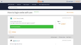 
                            3. Solved: unifi Community - How to login webe self care - ...