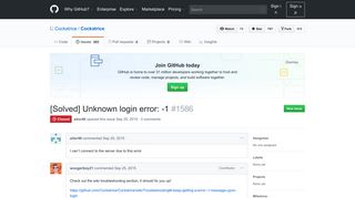 
                            2. [Solved] Unknown login error: -1 · Issue #1586 · Cockatrice/Cockatrice ...