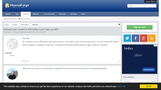 
                            8. [Solved] User created in ISPConfig 3 can't login via SSH ...
