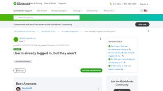 
                            6. Solved: User is already logged in, but they aren't - QuickBooks - Intuit