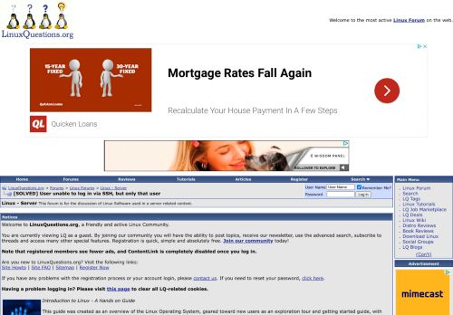 
                            5. [SOLVED] User unable to log in via SSH, but only that user ...
