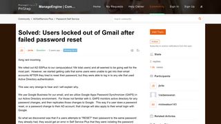
                            9. Solved: Users locked out of Gmail after failed password reset