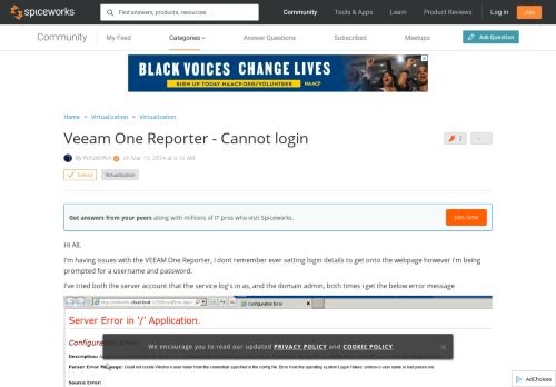 
                            9. [SOLVED] Veeam One Reporter - Cannot login - Virtualization ...